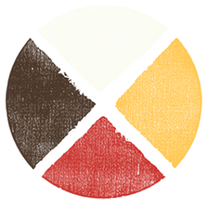 The Sioux Chef symbol is a circle split into four parts by an X, with black, white, yellow, and red segments.