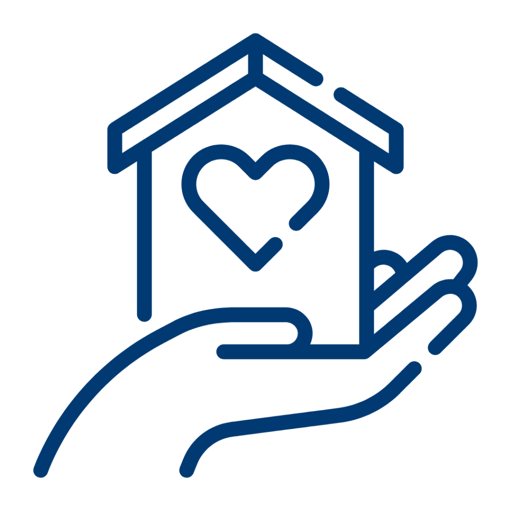 house in hands icon