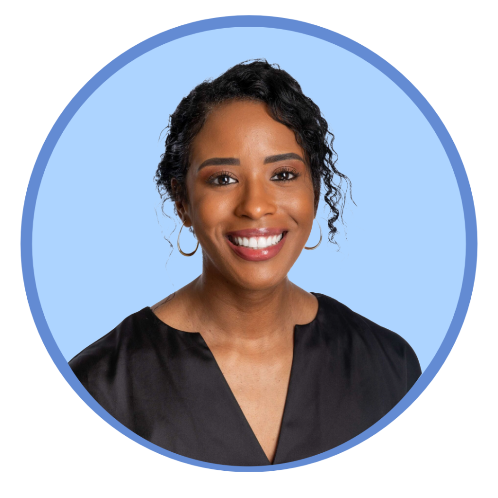 photo of Tyana Velazquez Smith in a blue box