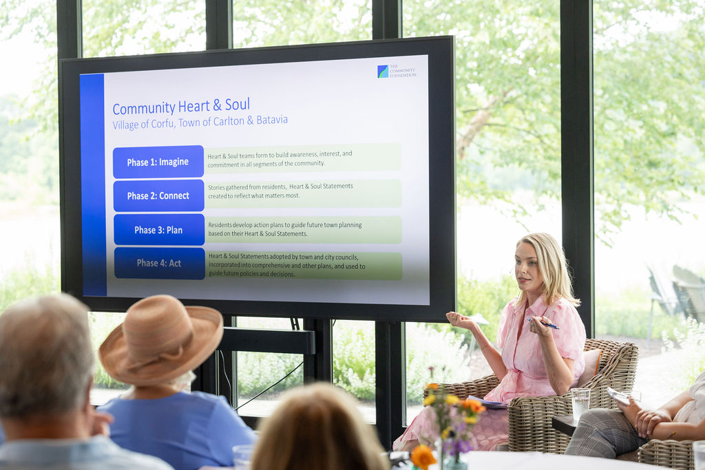 Sara B speaking at legacy tea